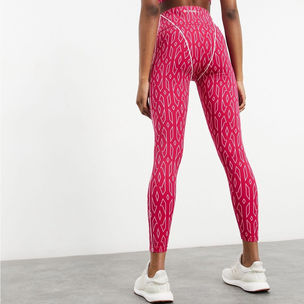 Adidas x Ivy Park Pink Monogram Tights - Picture 3 of 9